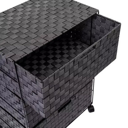 Carrello contenitore industriale quadrato in metallo, telaio in ferro nero con ruote girevoli