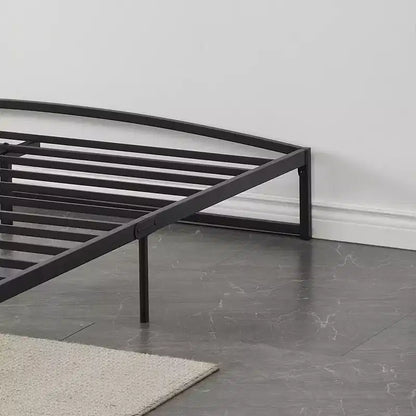 Base letto matrimoniale da 15 cm nera, non necessita di box spring, base letto bassa matrimoniale, letti a piattaforma in metallo resistente con robuste doghe in acciaio