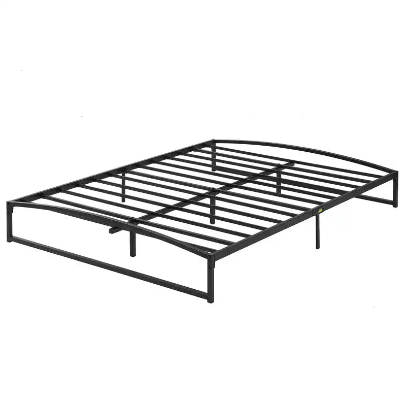 Base letto matrimoniale da 15 cm nera, non necessita di box spring, base letto bassa matrimoniale, letti a piattaforma in metallo resistente con robuste doghe in acciaio
