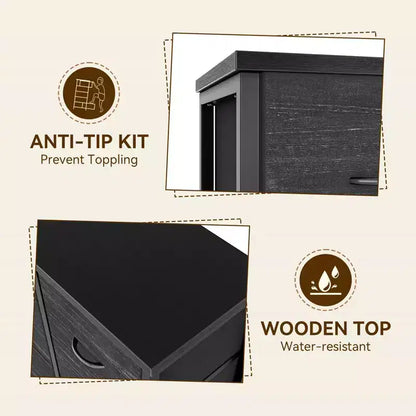 Cassettiera contenitore, cassettiera in tessuto, organizer alto a 15 cassetti con piano in legno e struttura in metallo per camera da letto, soggiorno, corridoio, ingresso