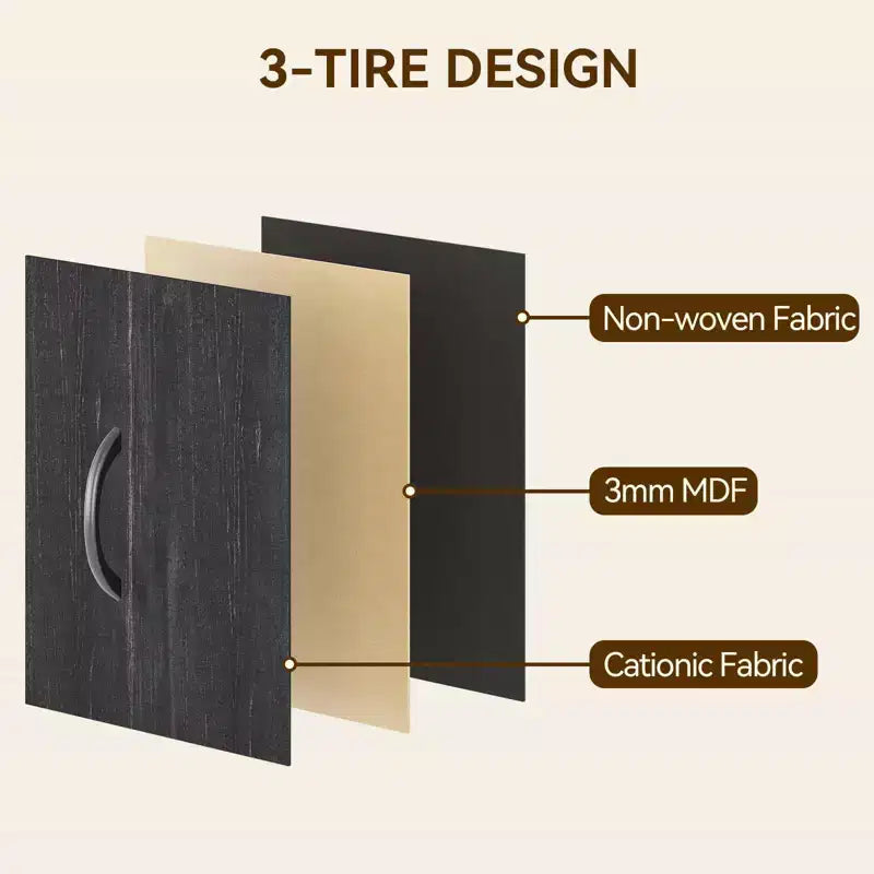 Cassettiera contenitore, cassettiera in tessuto, organizer alto a 15 cassetti con piano in legno e struttura in metallo per camera da letto, soggiorno, corridoio, ingresso