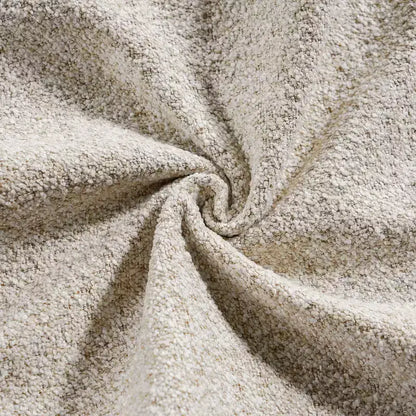 Struttura letto imbottita King Size, letto a piattaforma a doppia imbottitura con tessuto testurizzato, beige e crema