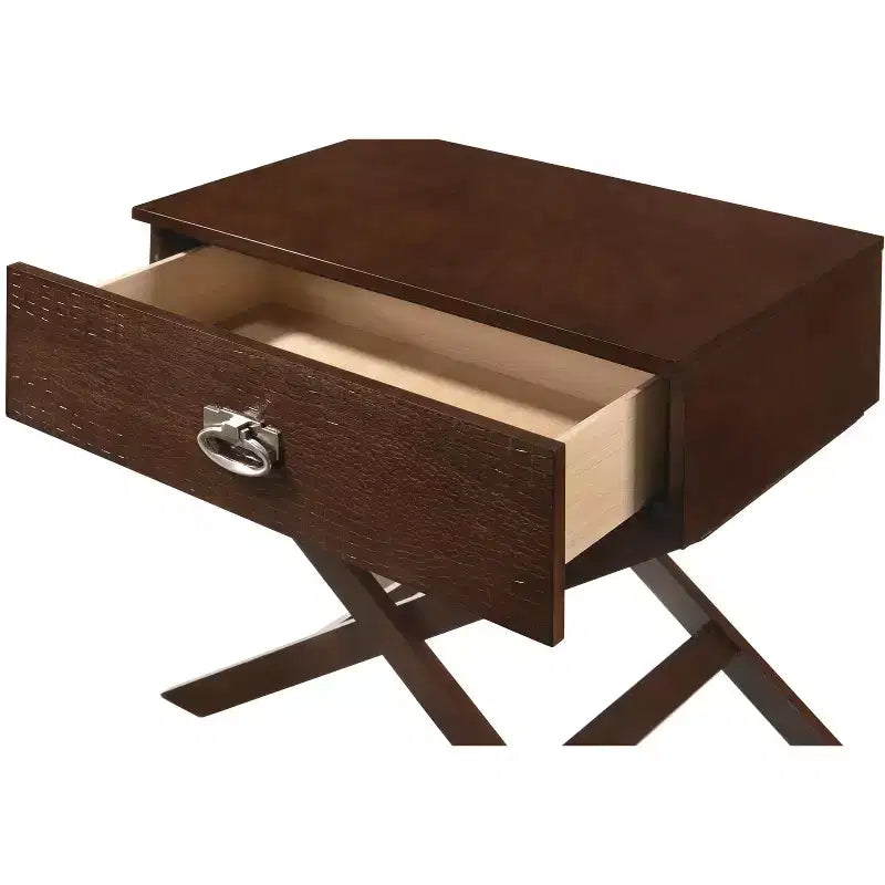 Comodino rettangolare in legno per soggiorno e camera da letto