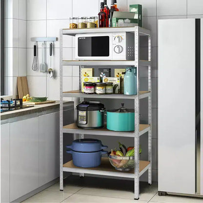 Confezione da 2 Scaffalature per Garage in Acciaio 5 Livelli Resistente 183 cm, Ripiani Regolabili, Argento e Blu