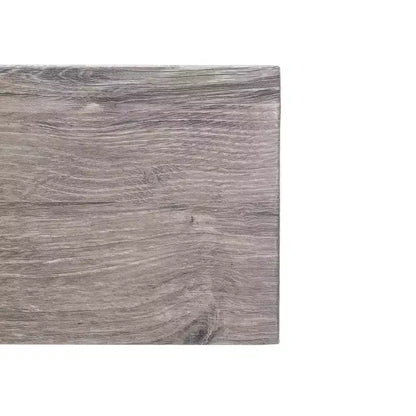 Tavolo da pranzo moderno con piano in legno massello e base in metallo