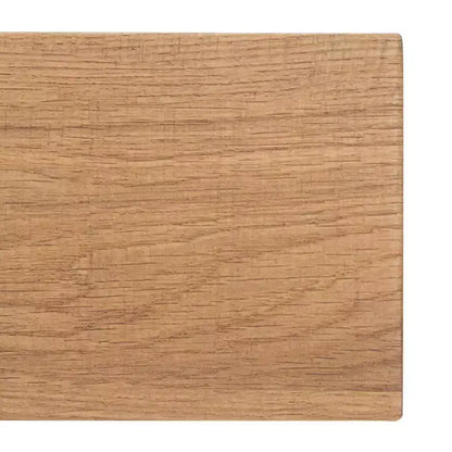 Tavolo da pranzo moderno con piano in legno massello e base in metallo