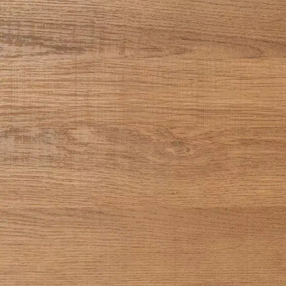 Tavolo da pranzo moderno con piano in legno massello e base in metallo