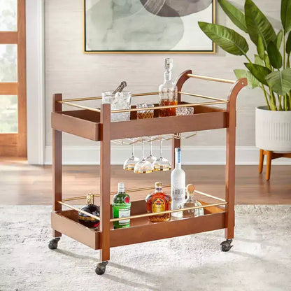 Carrello bar maggiordomo con ruote bloccabili, carrello di servizio mobile