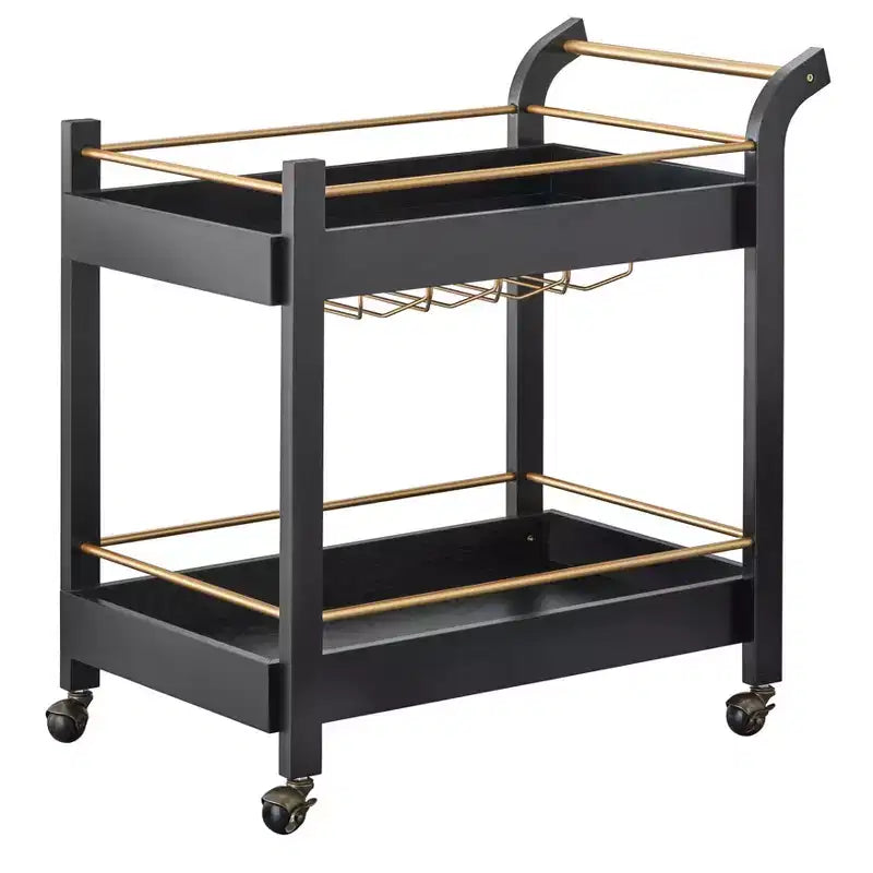 Carrello bar maggiordomo con ruote bloccabili, carrello di servizio mobile