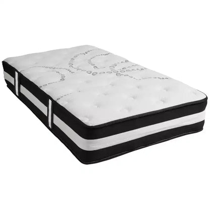 Base per letto a piattaforma da 14" con materasso a molle insacchettate da 12"