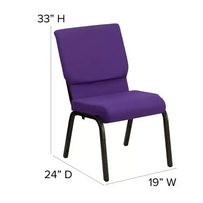 Sedia da Auditorium Impilabile con Braccioli Imbottita per Carichi Pesanti con Sedile da 19"