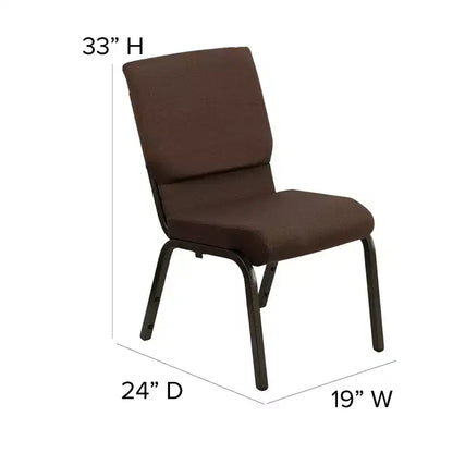 Sedia da Auditorium Impilabile con Braccioli Imbottita per Carichi Pesanti con Sedile da 19"
